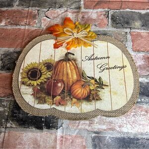 5 for $25🔥The Holiday Aisle Pumpkin Fall Spice Autumn Greetings Décor